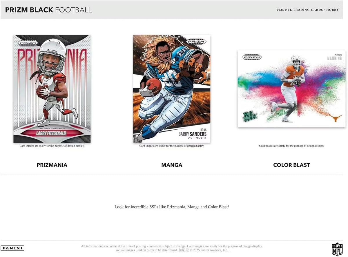 2025 Panini Prizm Black Football Hobby Box