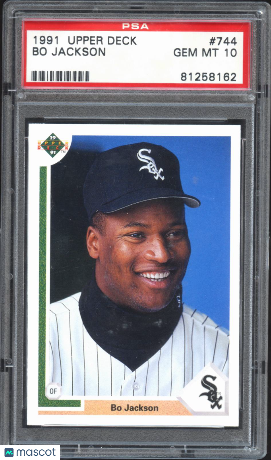 Bo Jackson 1991 Upper Deck Card Chicago White Sox #744 PSA 10