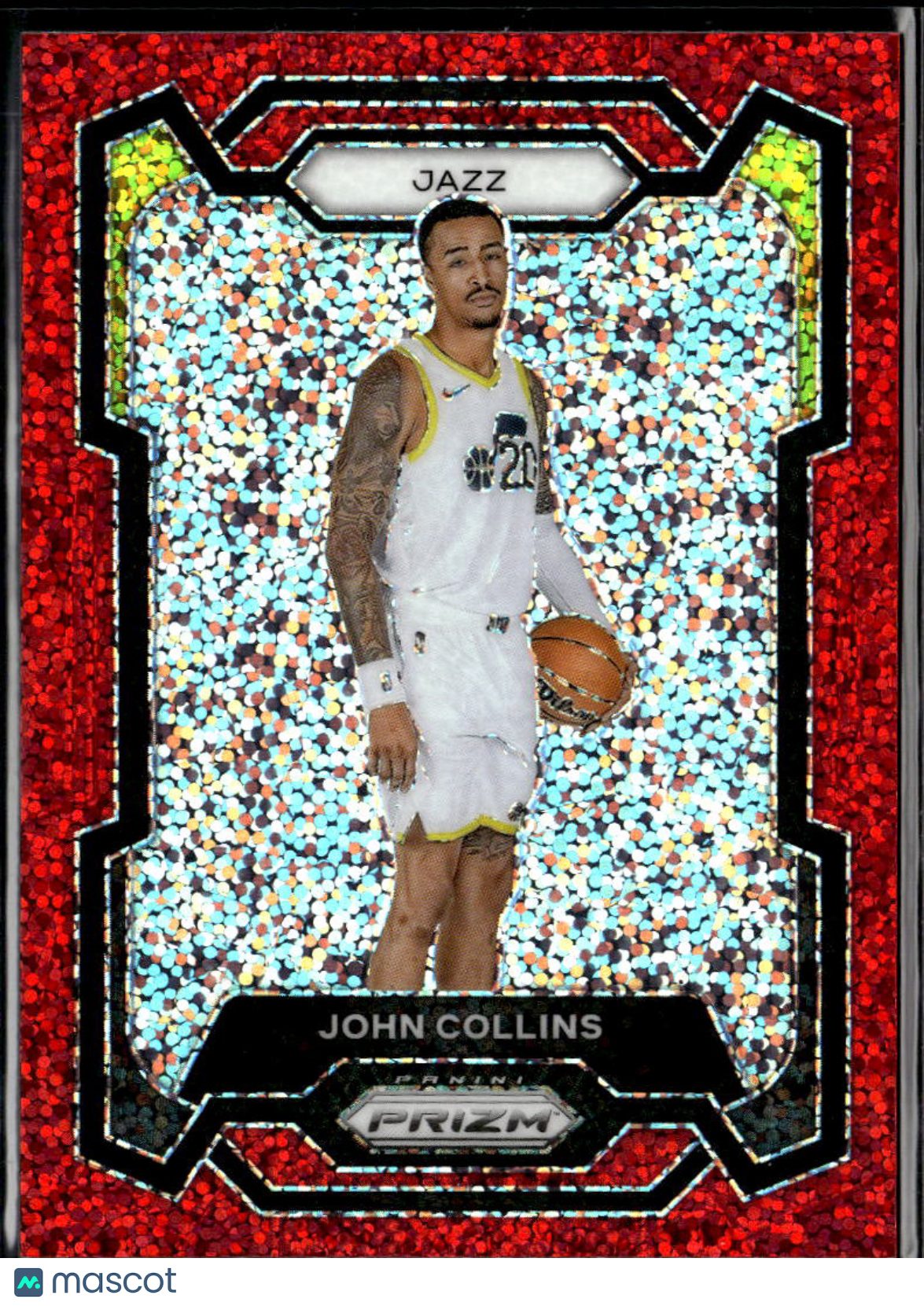 John Collins 2023 Panini Prizm Basketball Red Sparkle Utah Jazz