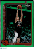 Gradey Dick 2026 Topps Chrome Green Refractor /99 Toronto Raptors