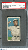 Germany Schaefer T206 Card Washington Senators PSA 1