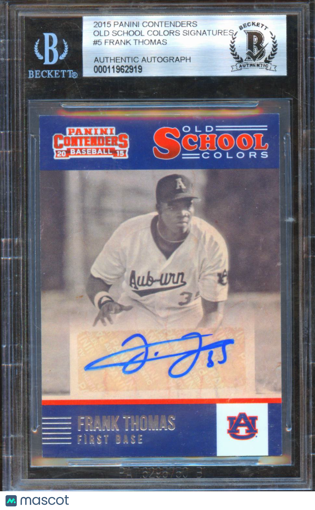Frank Thomas 2015 Contenders Old School Colors Auto Autograph SSP Auburn Tigers