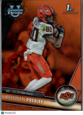 Brennan Presley 2023 Bowman Chrome 1st Orange Refractor 16/25 Oklahoma State OSU