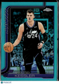 Walker Kessler 2026 Topps Chrome Aqua Refractor 40/199 Utah Jazz