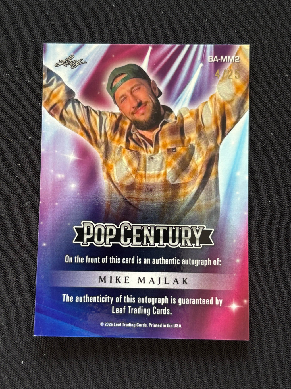 Mike Majlak 2026 Leaf Pop Century Auto Autograph Logan Paul 4/25