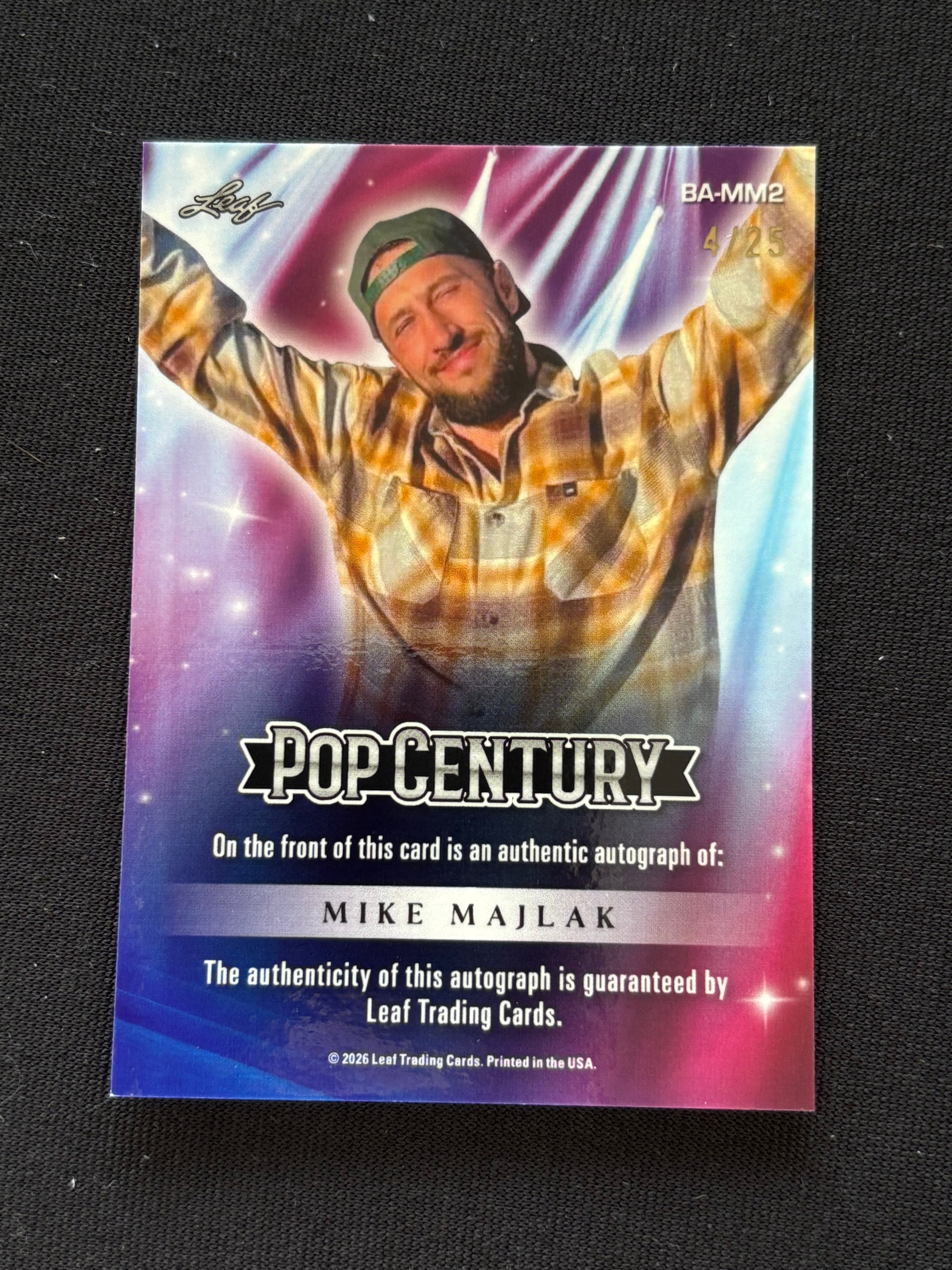 Mike Majlak 2026 Leaf Pop Century Auto Autograph Logan Paul 4/25