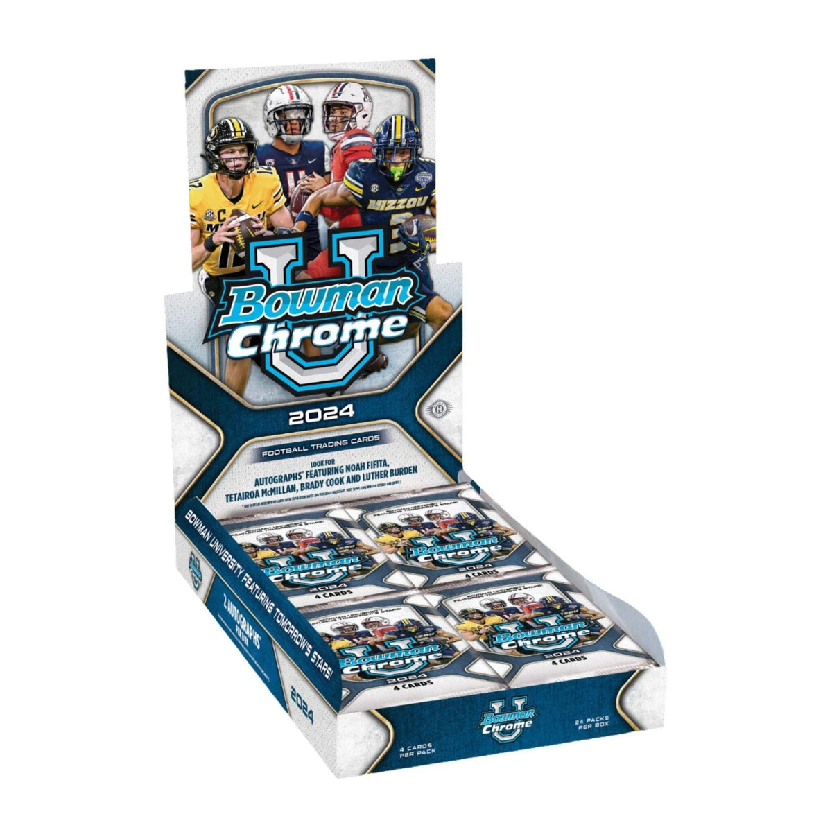 Topps 2024 Bowman Chrome University Football Hobby Box