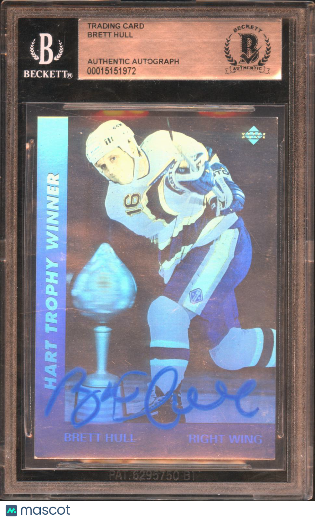 Brett Hull 1991 Upper Deck Holograms IP Auto Autograph Stl Blues BGS