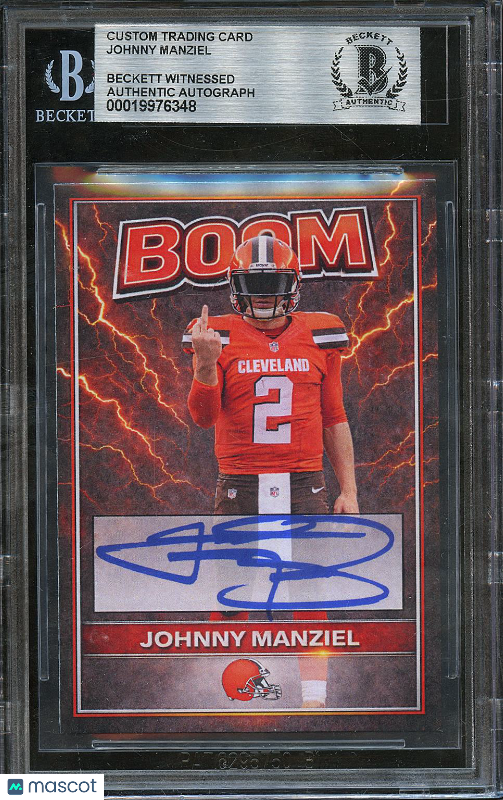 Johnny Manziel Boom Auto Autograph Texas A&M Cleveland Browns BGS Authentic