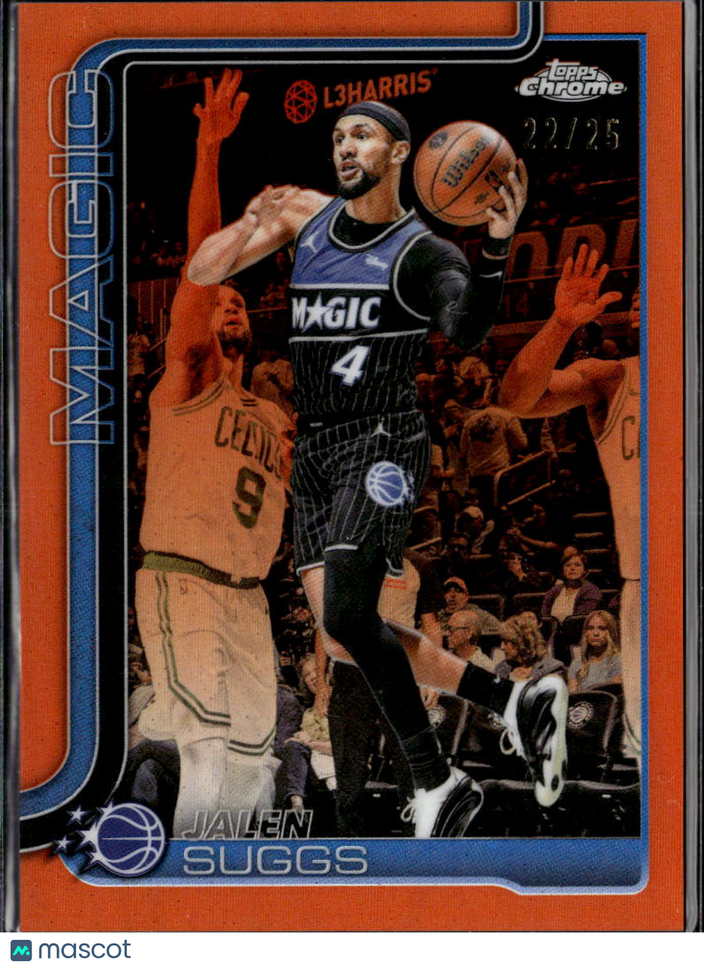 Jalen Suggs 2026 Topps Chrome Orange Refractor 22/25 Orlando Magic