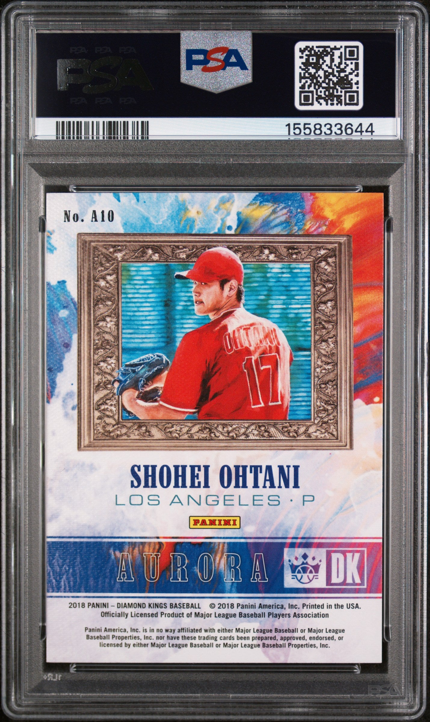 Shohei Ohtani 2018 Diamond Kings Aurora Rookie RC Los Angeles Angels PSA 9