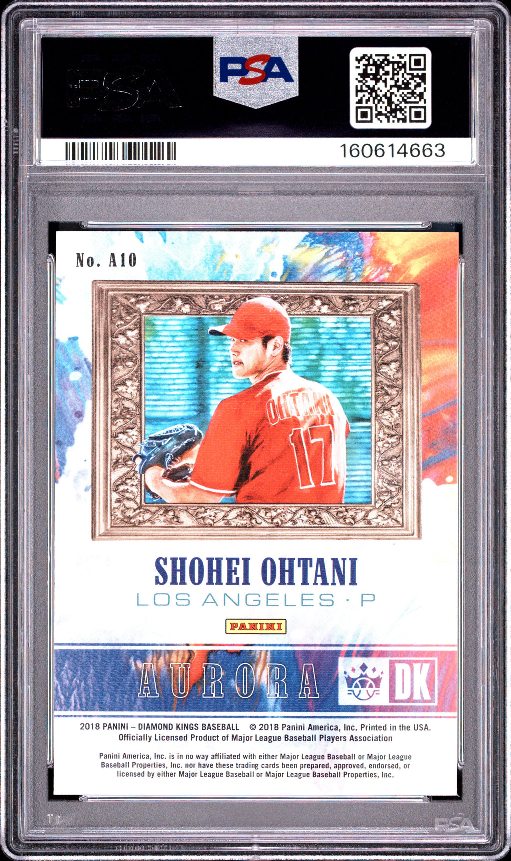 Shohei Ohtani 2018 Diamond Kings Aurora Rookie RC Los Angeles Angels PSA 10