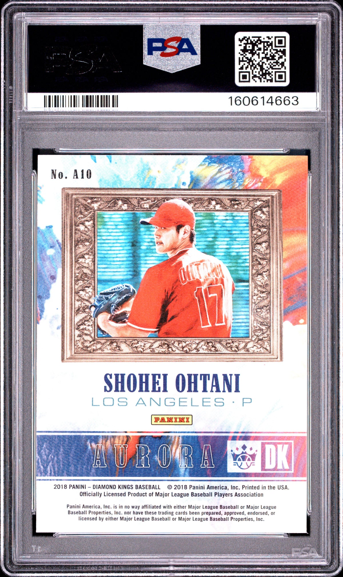Shohei Ohtani 2018 Diamond Kings Aurora Rookie RC Los Angeles Angels PSA 10