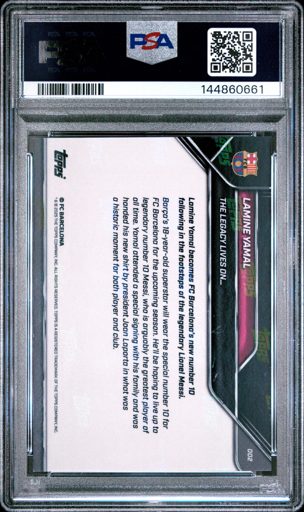 Lamine Yamal 2025-2026 Topps Now FC Barcelona #2 PSA 9