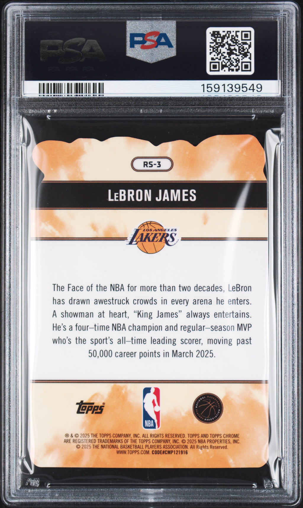 Lebron James 2025 Topps Chrome Rock Stars SSP CASE HIT Los Angeles Lakers PSA 10
