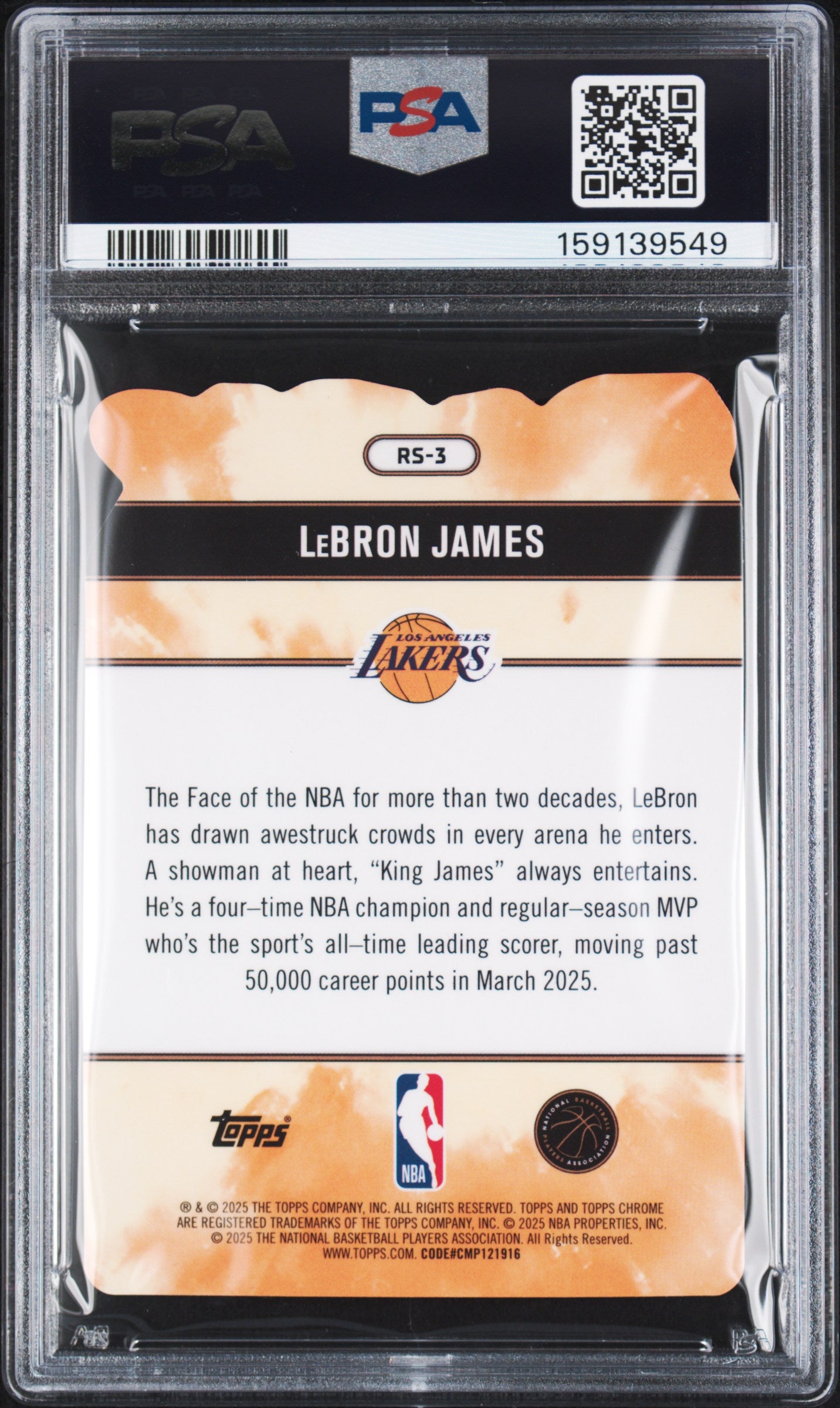 Lebron James 2025 Topps Chrome Rock Stars SSP CASE HIT Los Angeles Lakers PSA 10