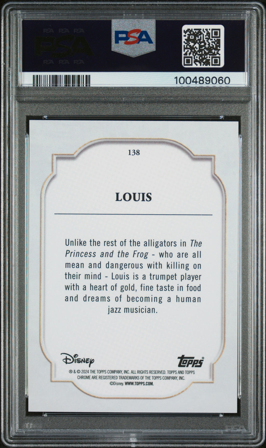 Louis 2024 Topps Chrome Disney Orange Refractor 14/25 #138 PSA 9