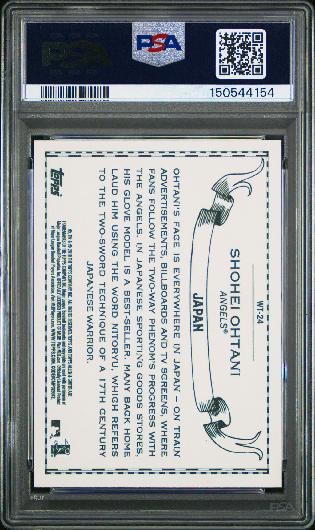 Shohei Ohtani 2018 Topps Allen & Ginter World Talent Rookie RC Angels PSA 10