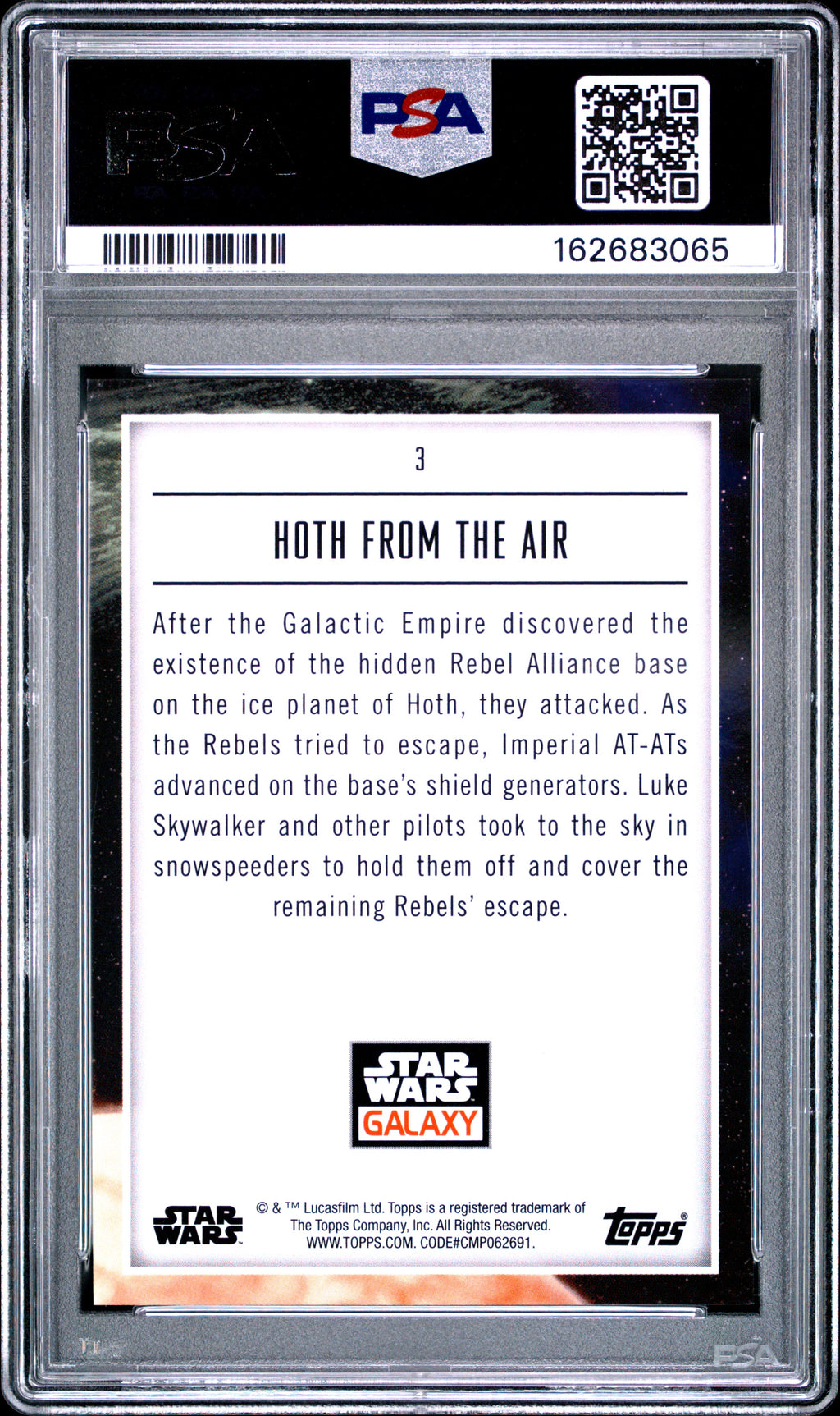 Hoth From The Air 2023 Topps Star Wars Galaxy Prism Refractor 50/75 #3 PSA 10
