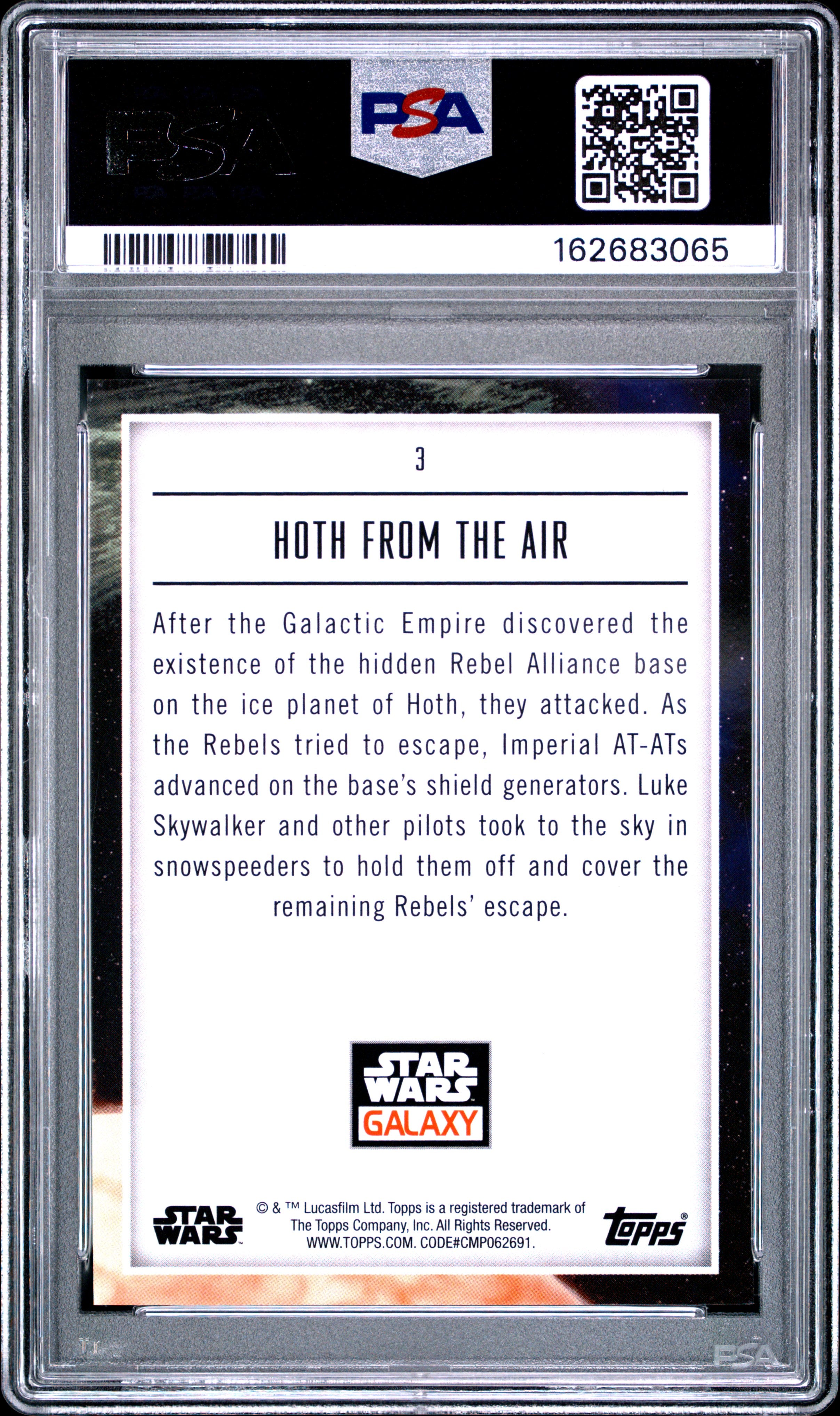 Hoth From The Air 2023 Topps Star Wars Galaxy Prism Refractor 50/75 #3 PSA 10