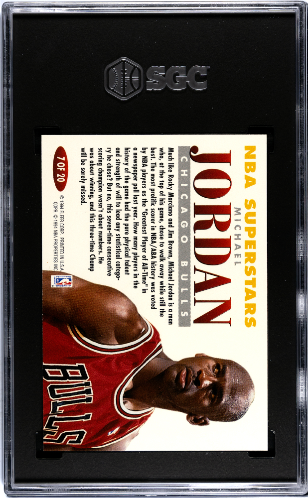 Michael Jordan 1993-94 Fleer NBA Superstars Chicago Bulls #7 SGC 10