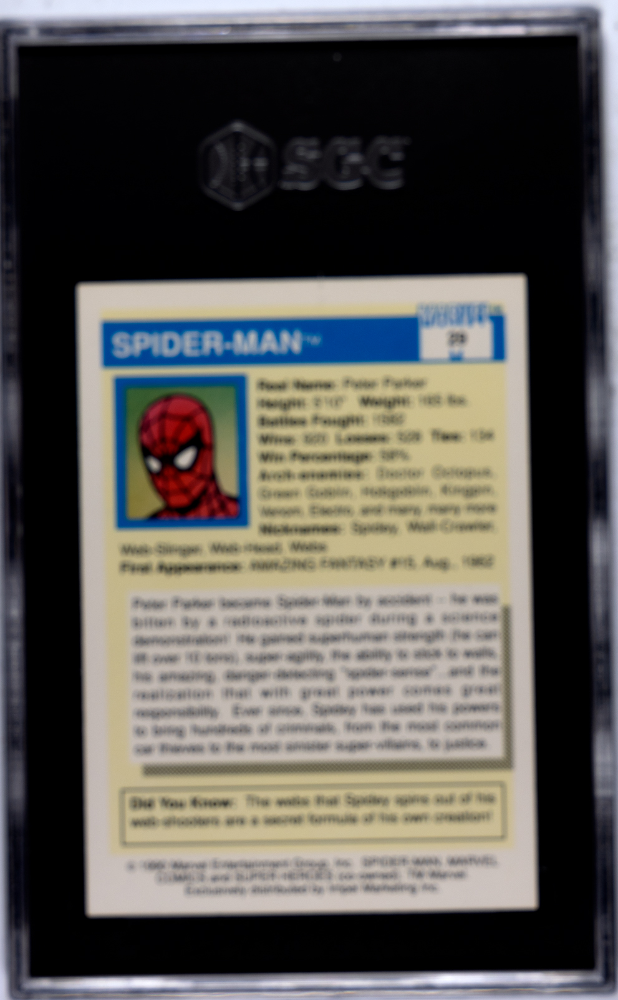 Spider-Man 1990 Impel Marvel Card #29 SGC 9.5