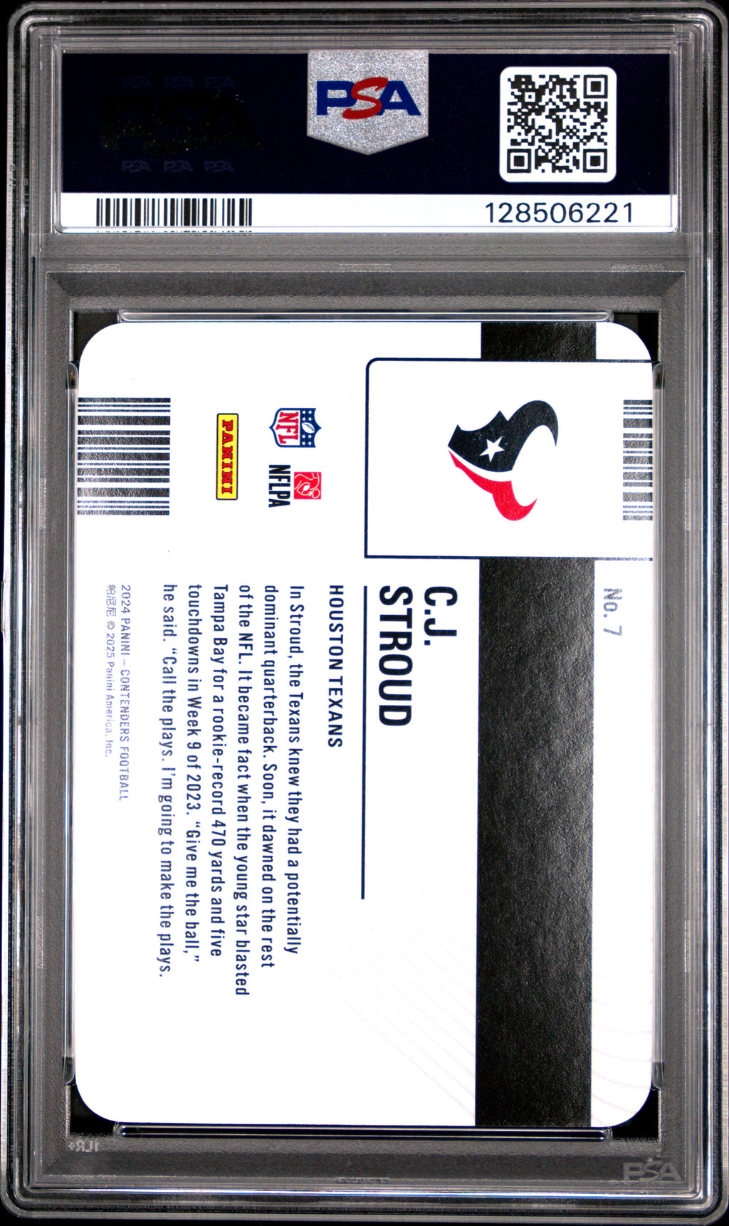 CJ Stroud 2024 Contenders License To Dominate CASE HIT Houston Texans PSA 10