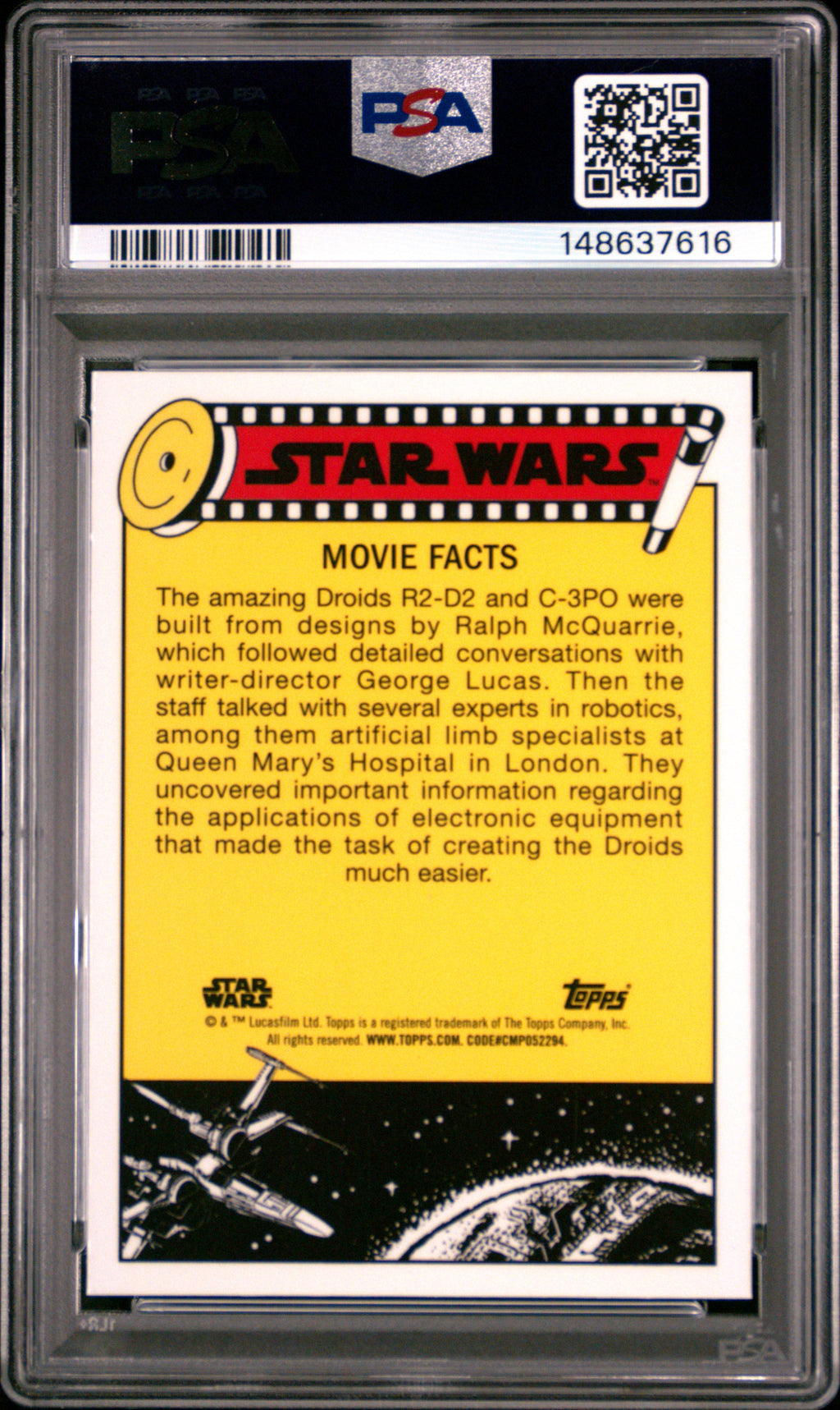 2022 Topps Chrome Sapphire Edition Star Wars See-Threepio #98 PSA 10