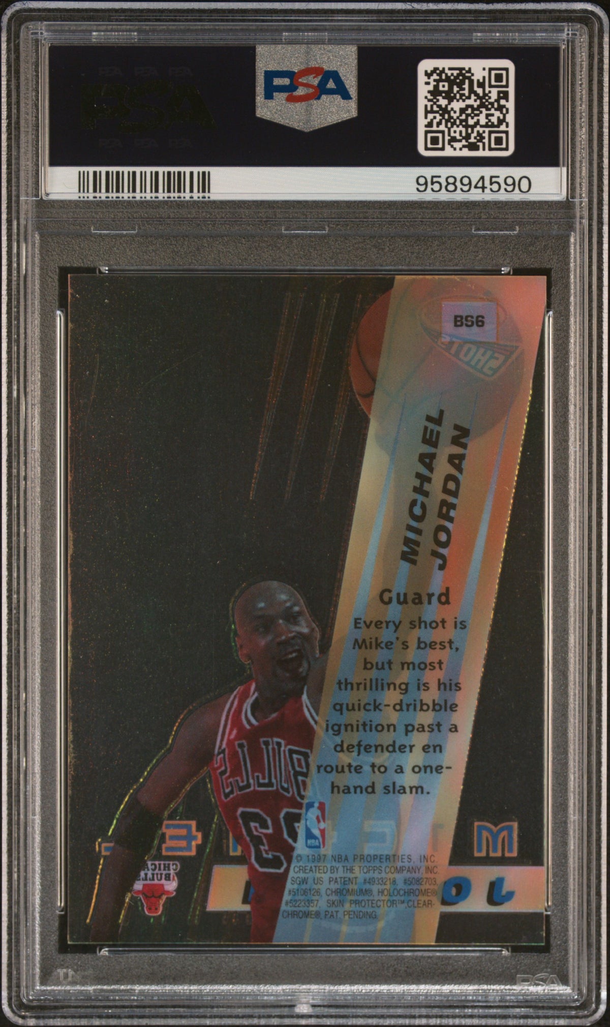 Michael Jordan 1996 Bowman's Best Best Shots #BS6 Chicago Bulls PSA 7