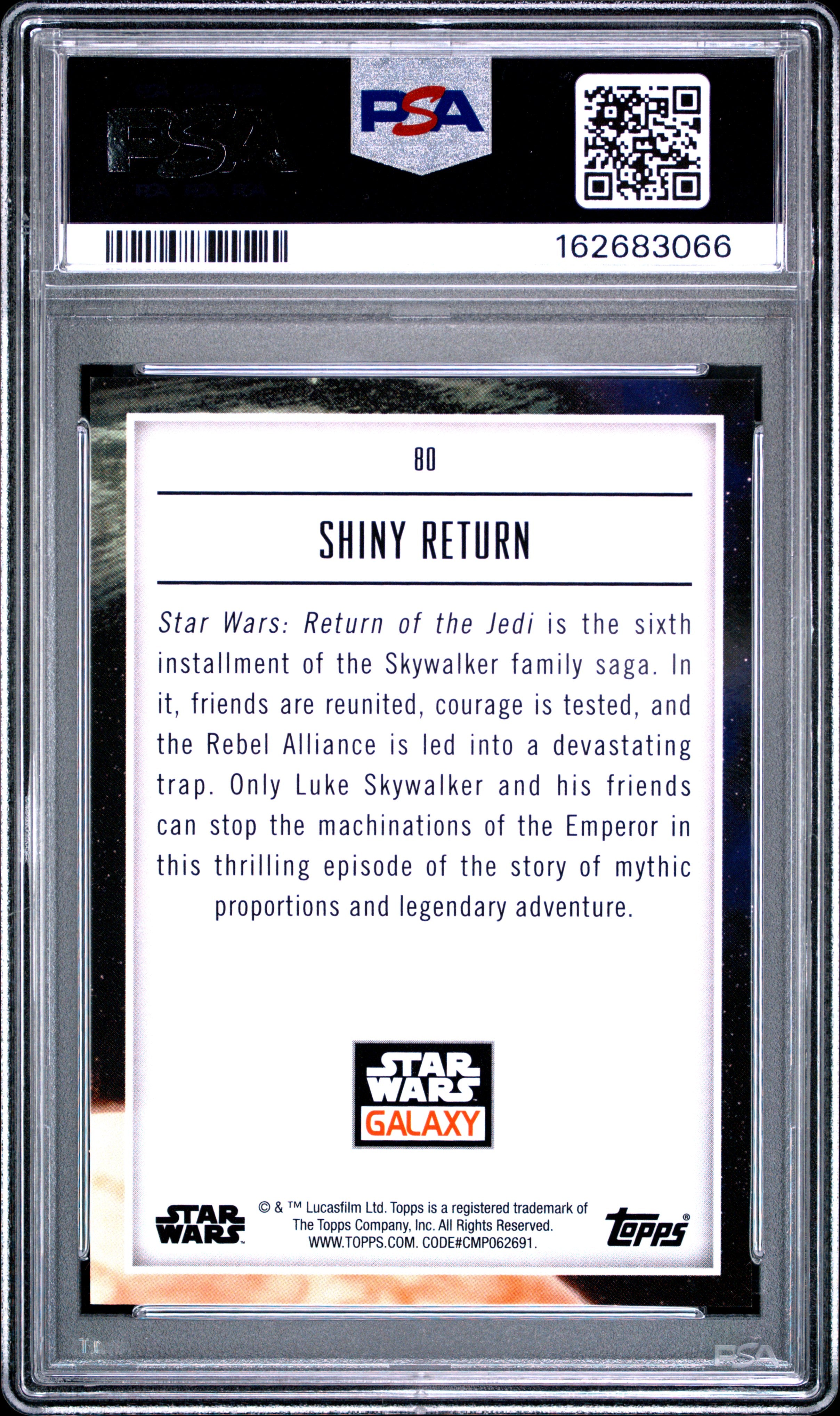 Shiny Return 2023 Topps Chrome Star Wars Galaxy MOJO Refractor 43/50 #80 PSA 10