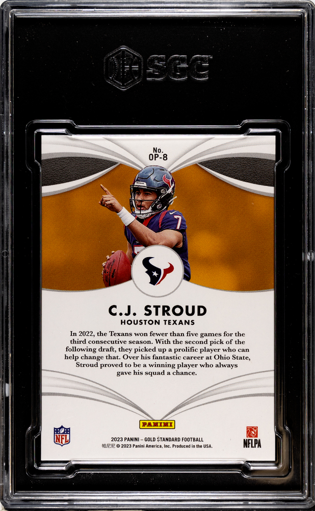 CJ Stroud 2023 Gold Standard Opulence Rookie RC Houston Texans 12/24 SGC 9