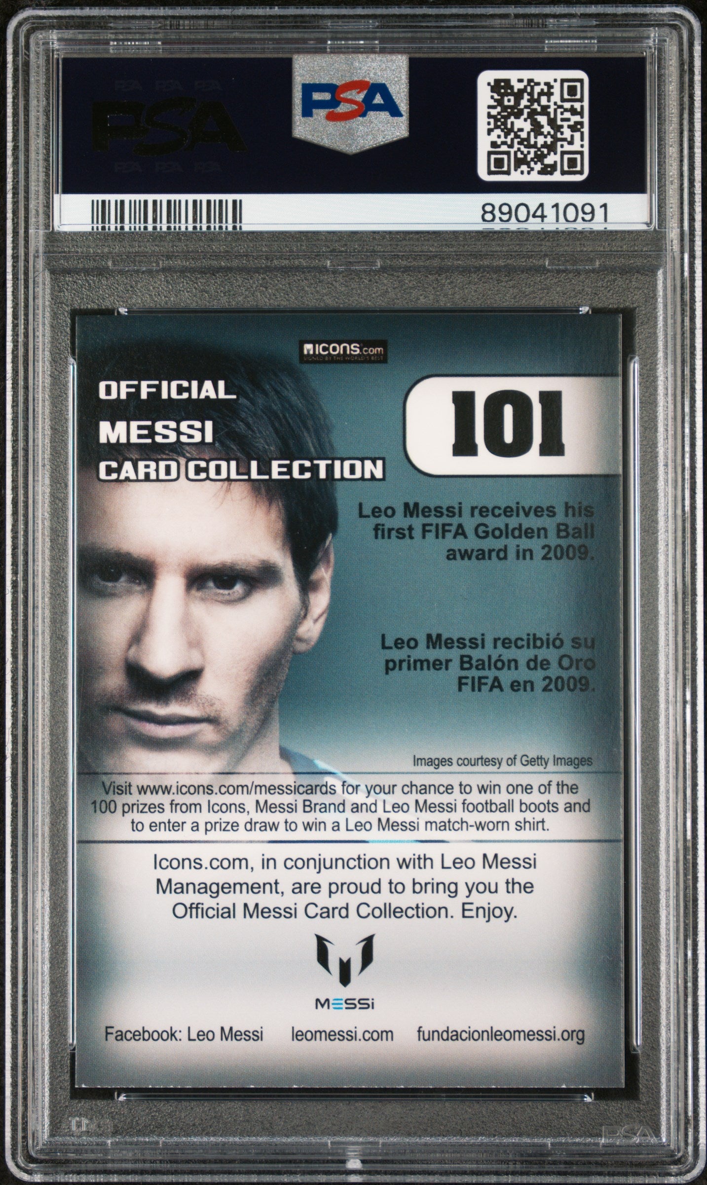 Lionel Messi 2013 Icons Messi Limited Collection Uk Spain Argentina #101 PSA 9