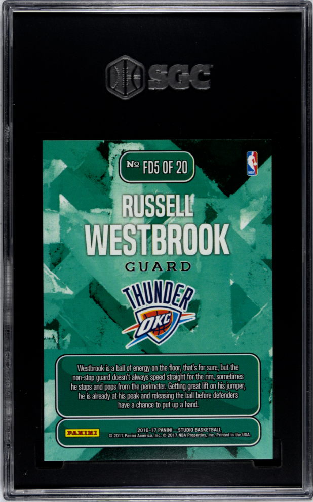 Russell Westbrook 2016-17 Studio From Downtown CASE HIT OKC Thunder SGC 10