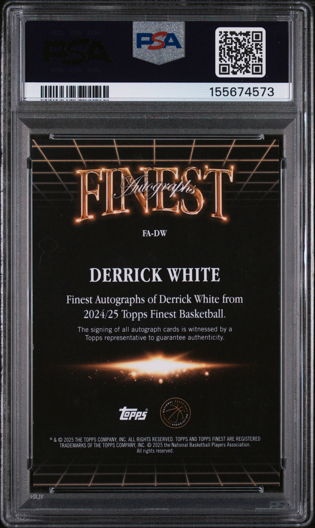 Derrick White 2024 Topps Finest Auto Autograph Blue Celtics 53/99 PSA 9
