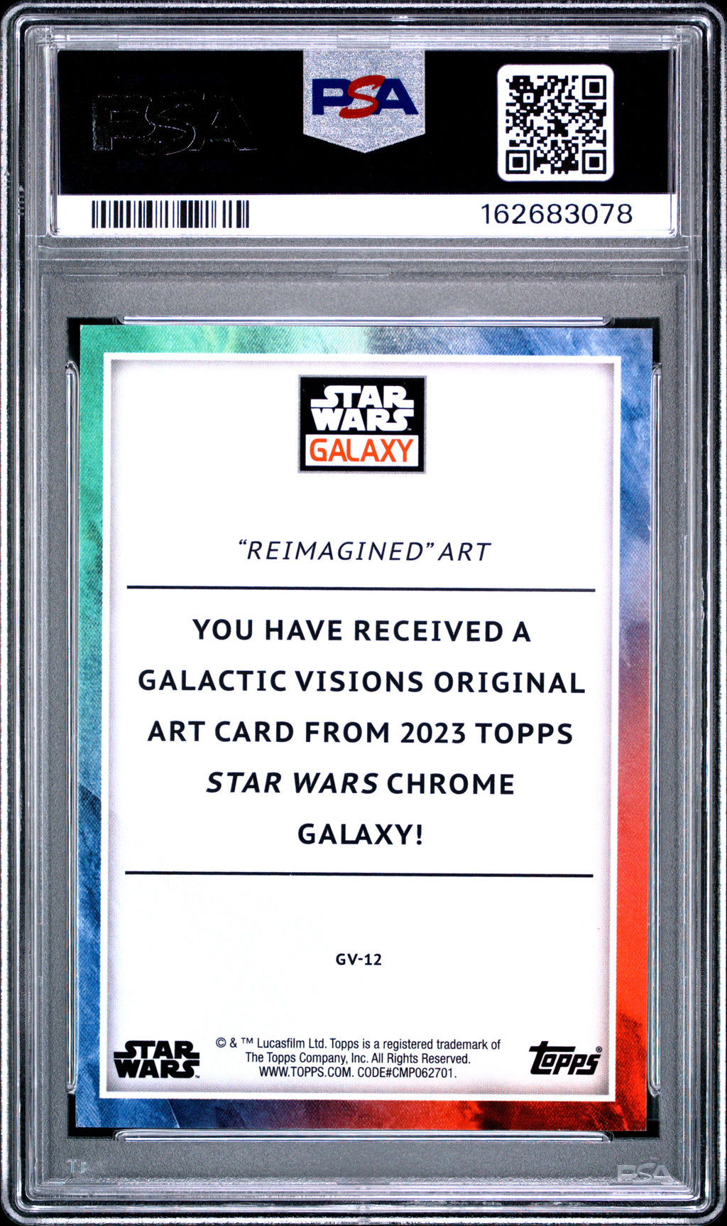 Vader 2023 Topps Star Wars Galaxy Visions Reimagined Art Green 53/99 PSA 8