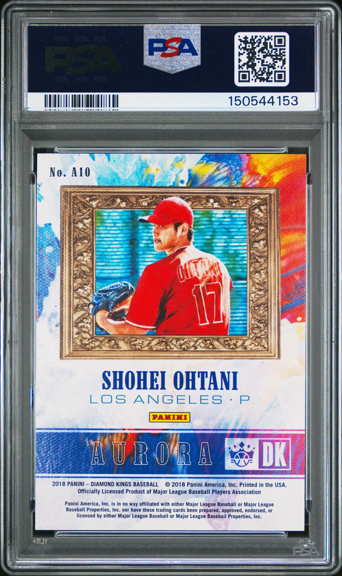 Shohei Ohtani 2018 Diamond Kings Aurora Rookie RC Los Angeles Angels #A10 PSA 10
