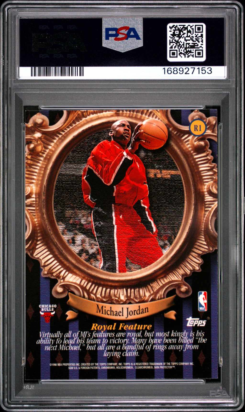 Michael Jordan 1998 Topps Roundball Royalty Chicago Bulls #R1 PSA 9