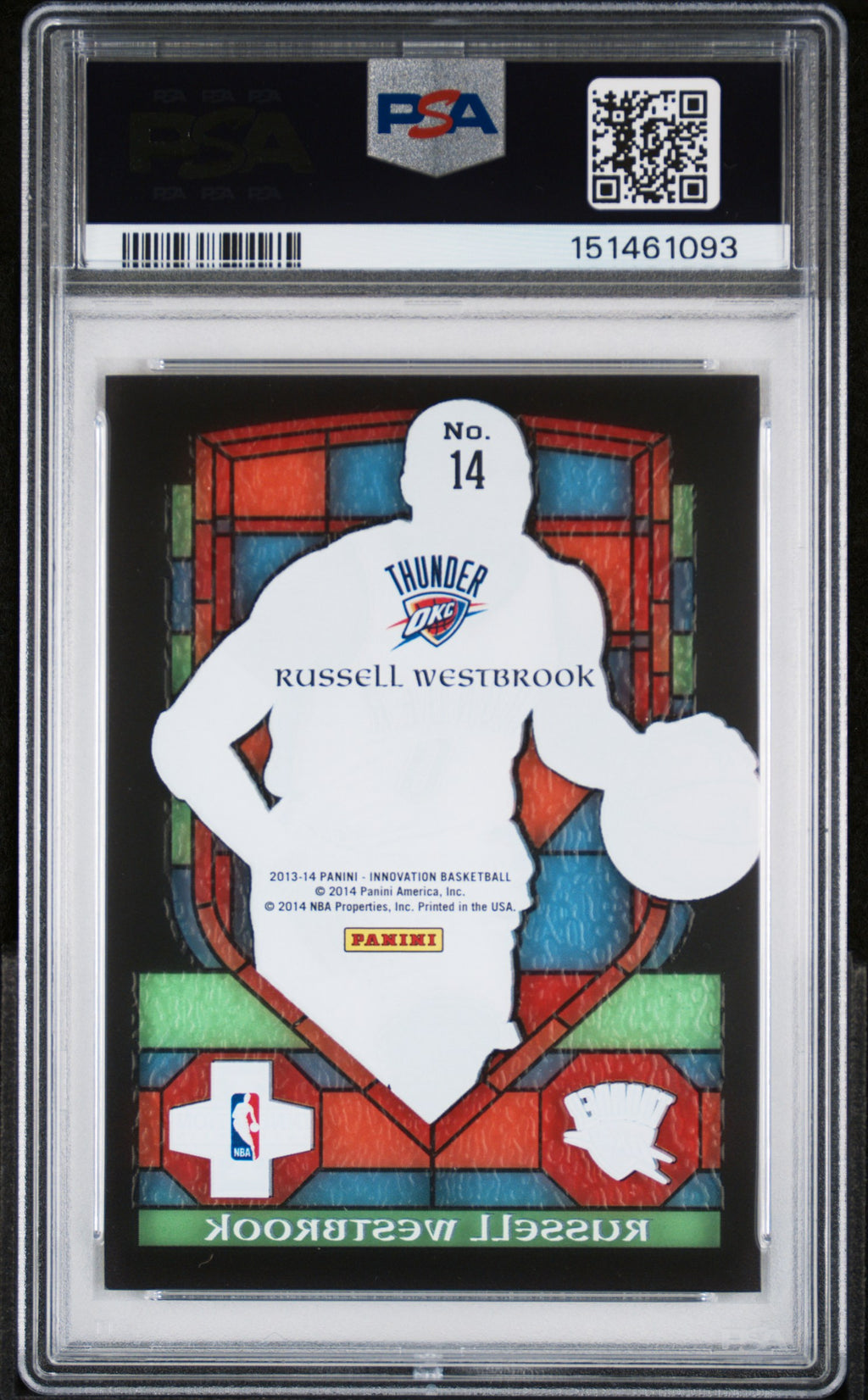 Russell Westbrook 2013 Innovation Stained Glass SSP CASE HIT OKC Thunder PSA 9