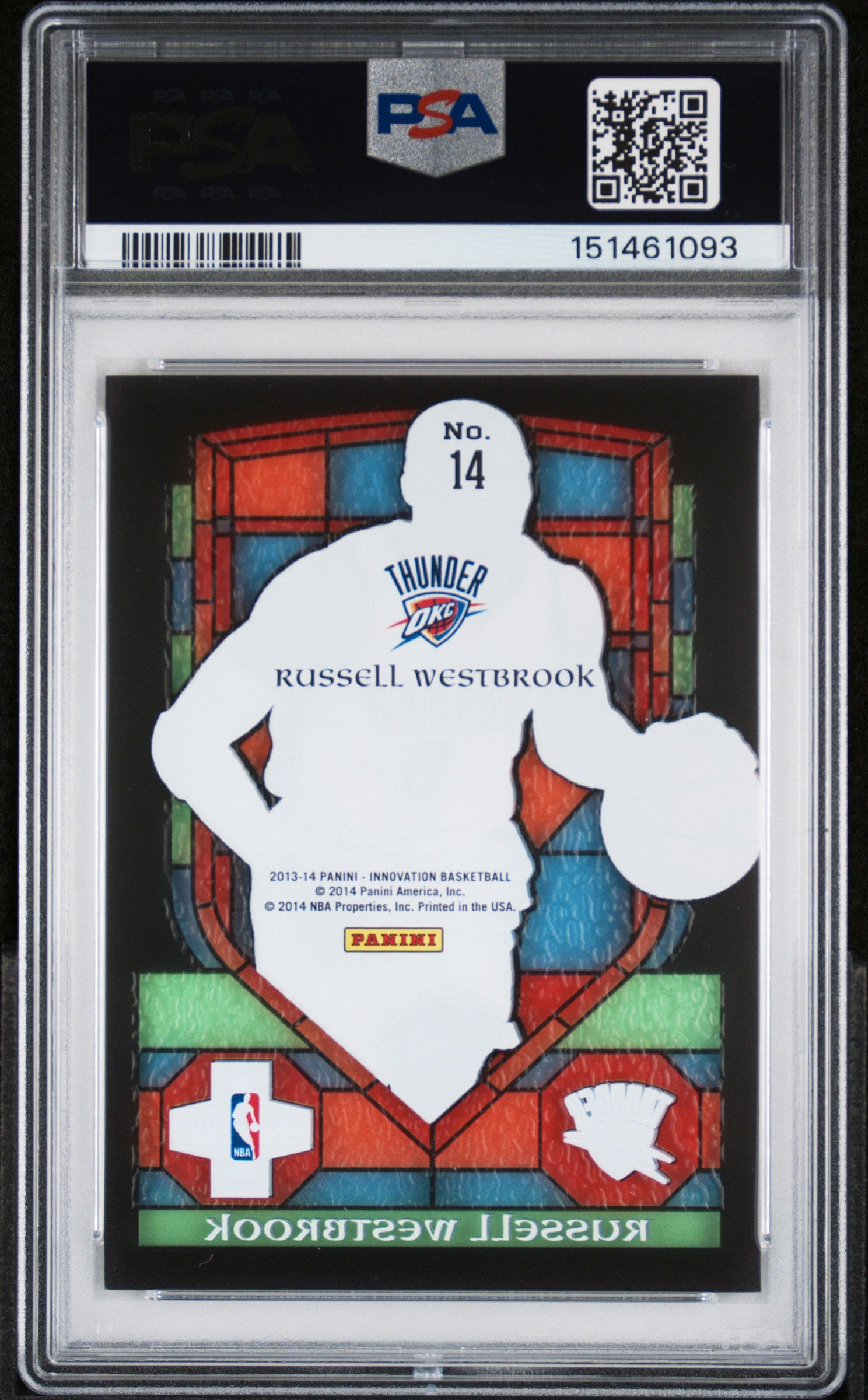 Russell Westbrook 2013 Innovation Stained Glass SSP CASE HIT OKC Thunder PSA 9