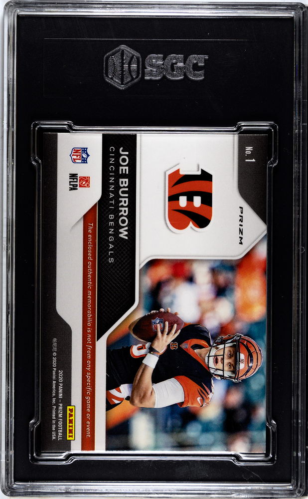 Joe Burrow 2020 Prizm Rookie Gear Jersey Patch RC Bengals SGC 9