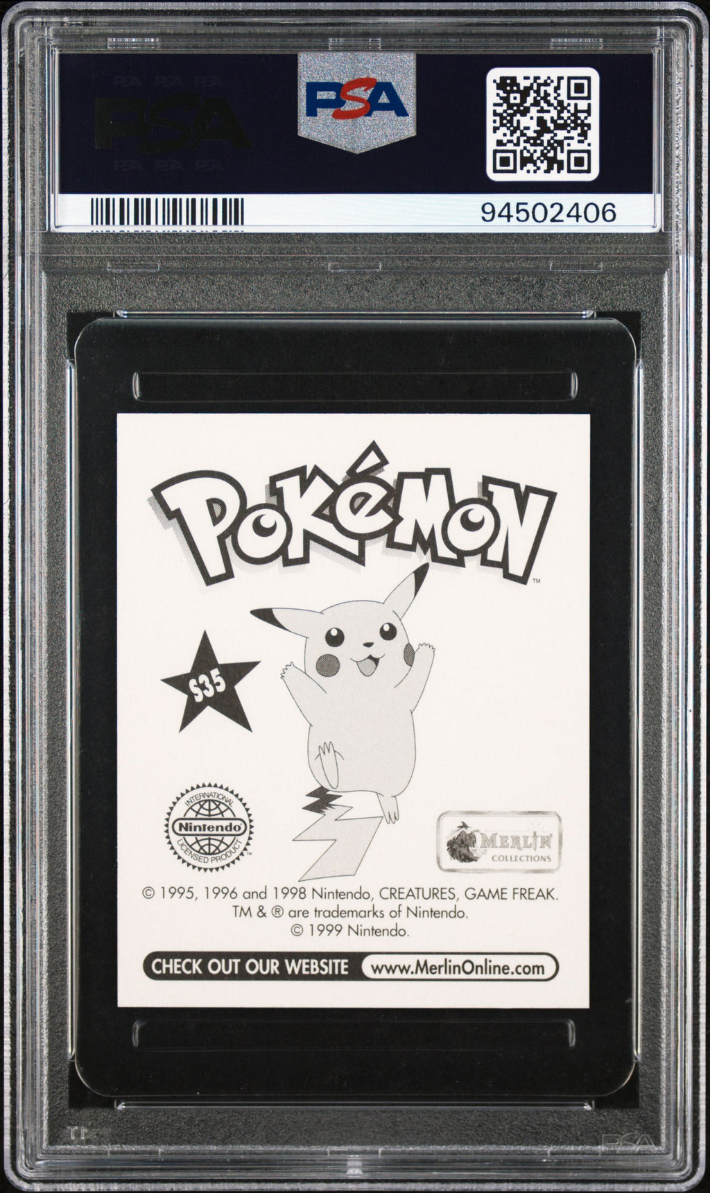 Jessie 1999 Merlin Pokemon Prism #S35 PSA 8