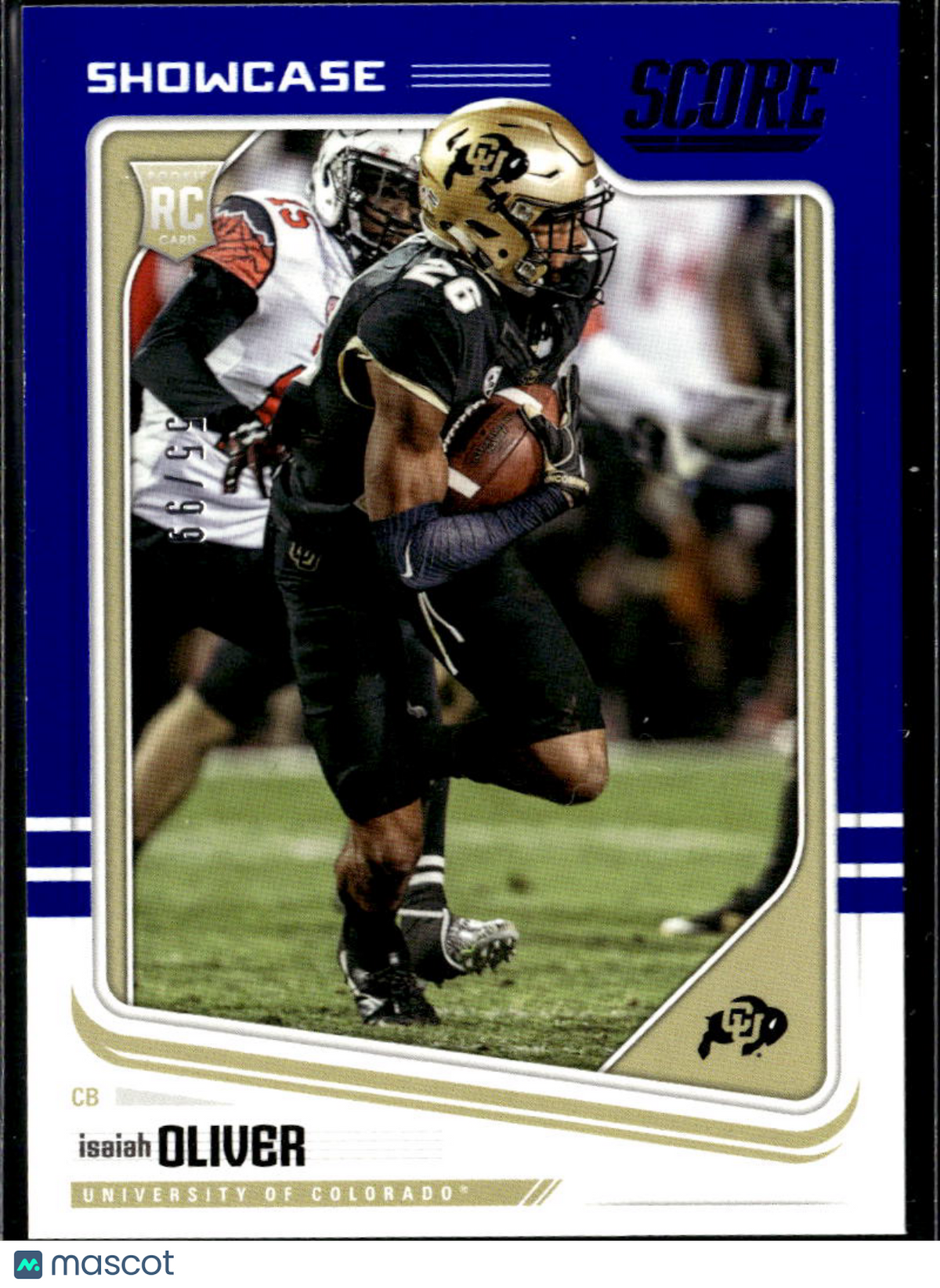 Isaiah Oliver 2018 Score Rookie RC Showcase /99 Colorado Buffaloes