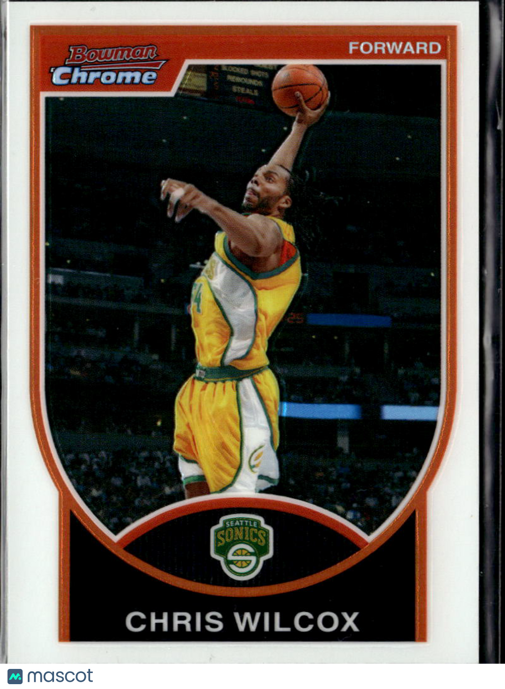 Chris Wilcox 2007-08 Bowman Chrome Refractor 29/299 Seattle SuperSonics