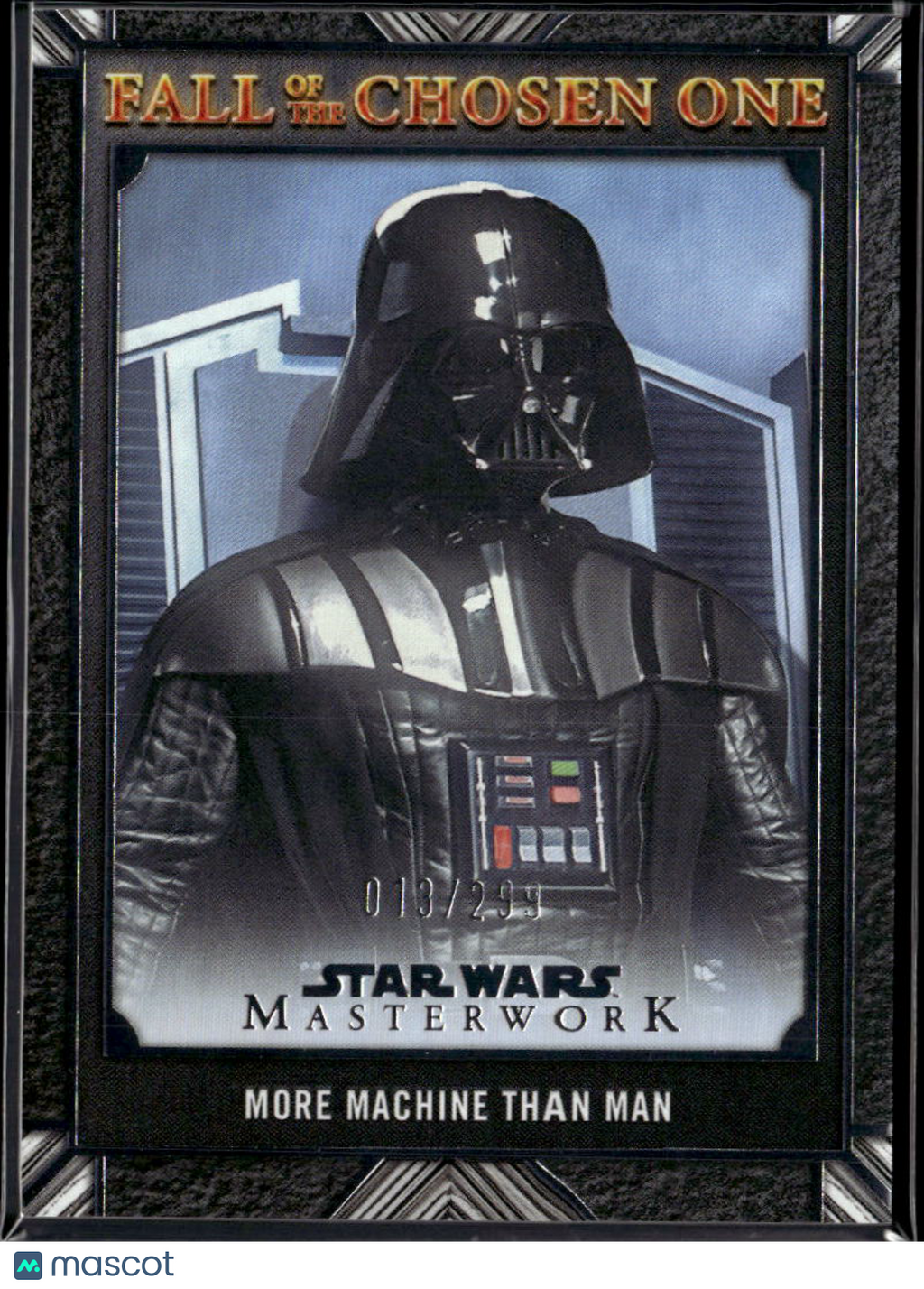 More Machine Than Man Topps Star Wars Masterwork Darth Vader 13/299 #FALL-23