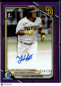 Yoiber Ocopio 2024 Bowman Chrome Auto Purple /250 San Diego Padres