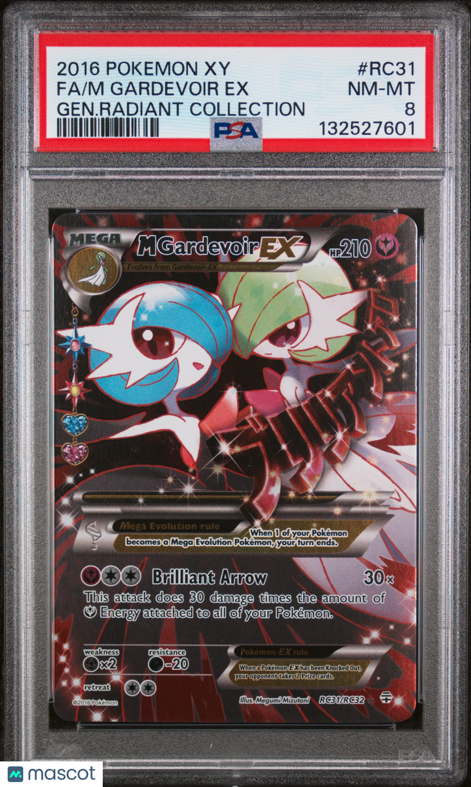M Gardevoir EX 2016 Pokemon Xy Generations Radiant Collection  PSA 8 #RC31