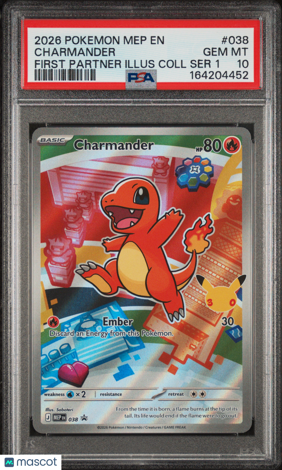 Charmander 2026 Pokemon Mep EN-Me Black Star Promo First Partner PSA 10 #038