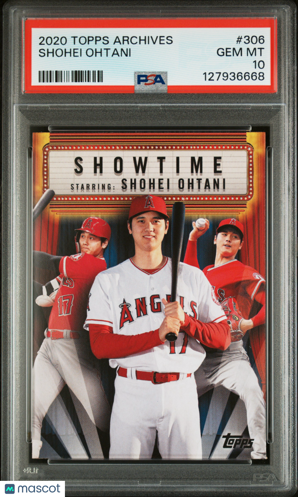 Shohei Ohtani 2020 Topps Archives Card Los Angeles Angels #306 PSA 10