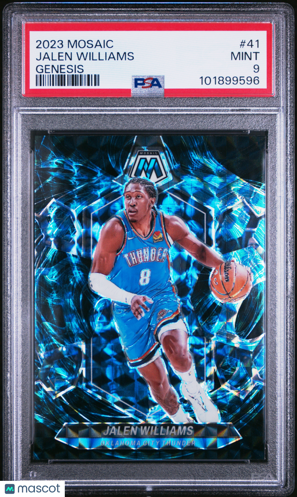 Jalen Williams 2023-24 Mosaic Genesis Prizm SSP Oklahoma City Thunder #41 PSA 9