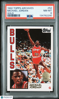 Michael Jordan 1992 Topps Archives Gold Chicago Bulls #52 PSA 8